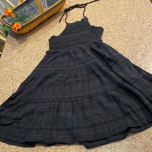 American Eagle Smocked Top Black Dress Great Swim Cover Up! Medium